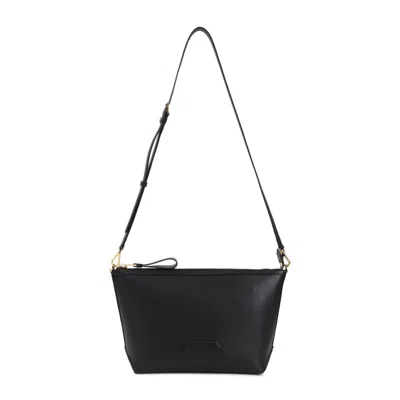 Tom Ford Calf Leather Pouch Messenger Bag In Black