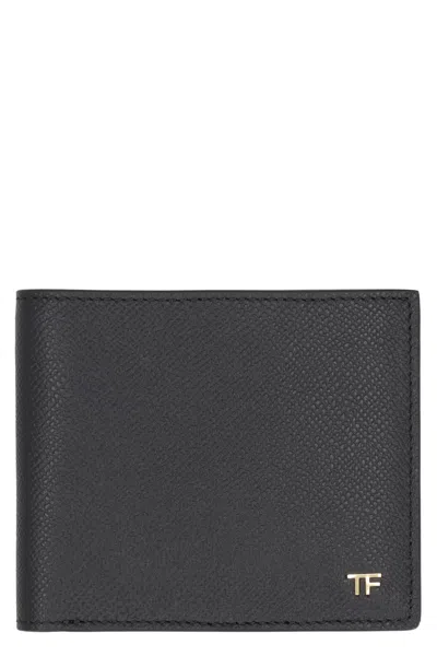 TOM FORD LOGO PLAQUE BIFOLD WALLET