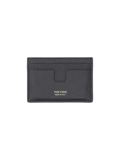 Tom Ford Calf Leather Wallet In Black