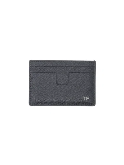 Tom Ford Calf Leather Wallet With Sheep Leather Lining In Black