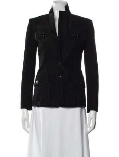 Pre-owned Tom Ford Calfskin Blazer In Blue