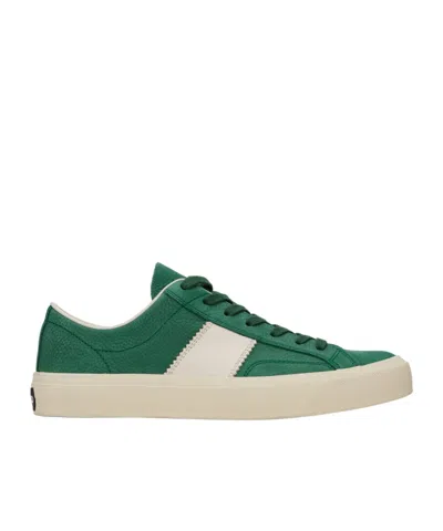 Tom Ford Cambridge Leather Sneakers In Nude