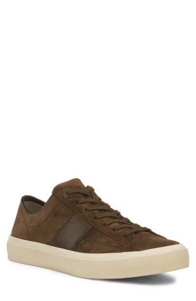 Tom Ford Khaki Nubuck Warwick Sneakers In Multi