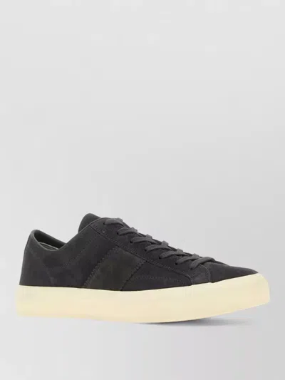 Tom Ford Cambridge Suede Low Top Sneakers Rubber Sole In Multi