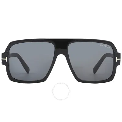 Tom Ford Camden Smoke Navigator Men's Sunglasses Ft0933 01a 58 In Black