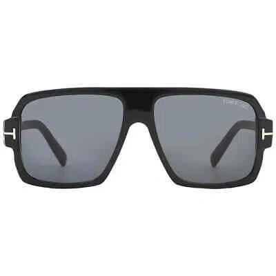 Pre-owned Tom Ford Camden Smoke Navigator Men's Sunglasses Ft0933 01a 58 Ft0933 01a 58 In Gray