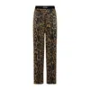 Tom Ford Camel Silk Blend Leopard Print Trousers