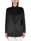 Tom Ford Camicia In Raso Di Seta Stretch In Black