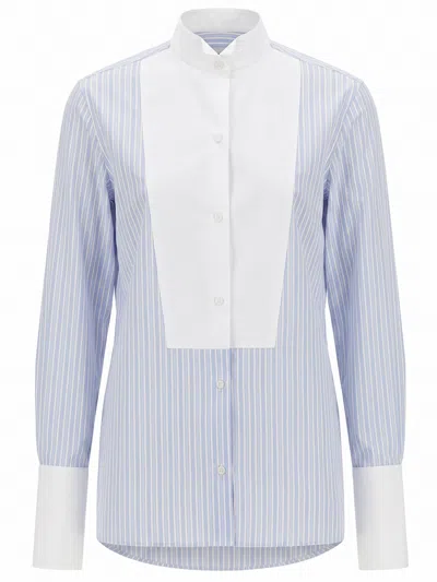 Tom Ford Camicia Tuxedo In Blue