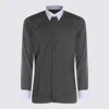 Tom Ford Cotton Shirt With Diamond Print And Contrast White Collar In Multi