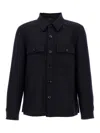 Tom Ford Button-up Cashmere Overshirt In Blue