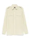 Tom Ford Oversized Silk Shirt In Neutral