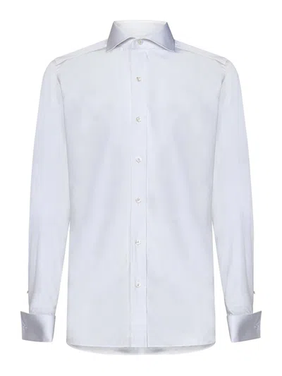 TOM FORD WHITE COTTON POPLIN SHIRT