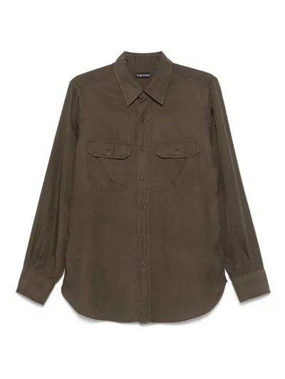 Tom Ford Shirt In Brown