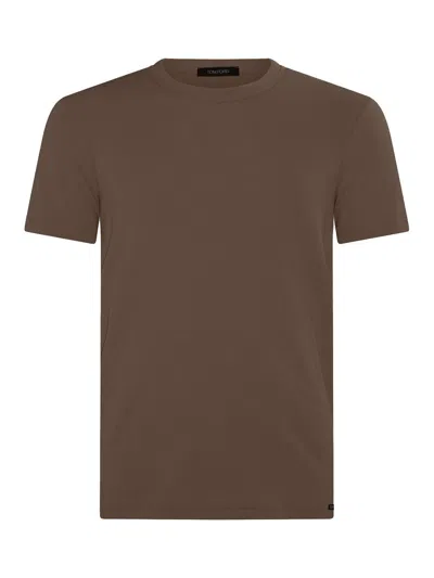 Tom Ford Short Sleeved Crewneck T-shirt In Multi