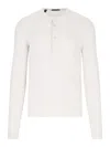 Tom Ford Henley T-shirt Ivory In White
