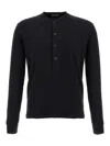Tom Ford Short-button Fastening T-shirt In Black