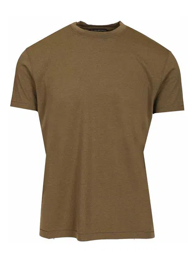 Tom Ford Khaki Cotton Stretch Jersey T-shirt In Military Green