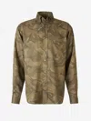 Tom Ford Military Motif Shirt In Green Camouflage