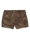 Tom Ford Camouflage-print Swim Shorts In Green