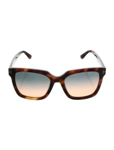 Pre-owned Tom Ford Campbell Square Sunglasses In Brown