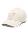 Tom Ford Logo-embroidered Curved Peak Baseball Cap In White