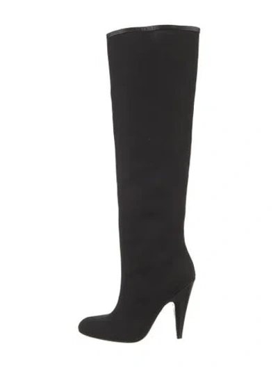 Pre-owned Tom Ford Canvas Boots In Black