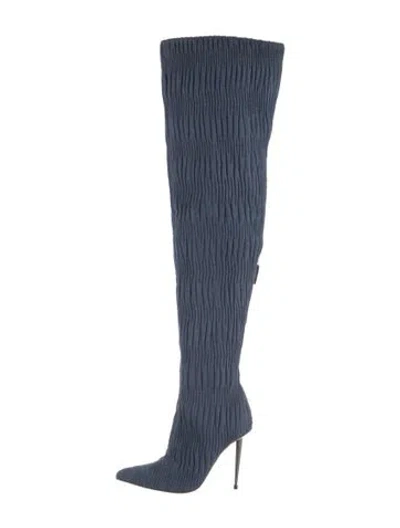 Pre-owned Tom Ford Canvas Boots In Blue