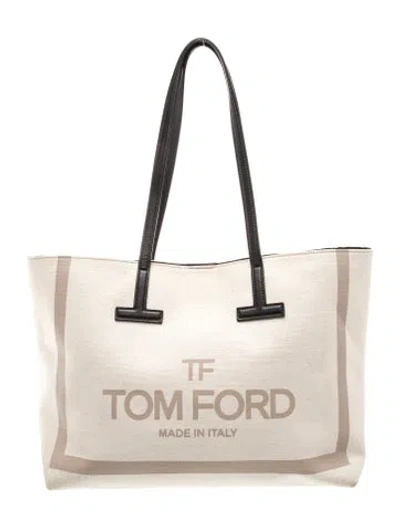 Pre-owned Tom Ford Canvas Tote In Neutral