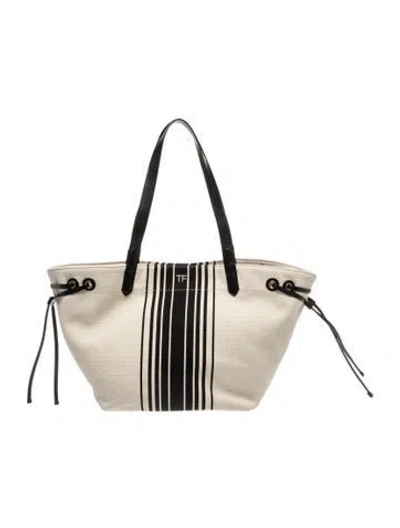 Pre-owned Tom Ford Canvas Tote W/ Tags In Neutrals