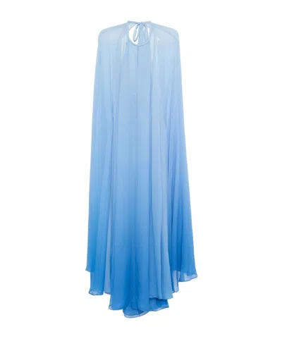 Tom Ford Georgette Maxi Dress In Blue