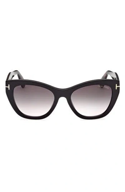 Tom Ford Cara 56mm Square Sunglasses In Black
