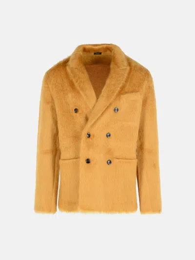 Tom Ford Caramel Beige Cashmere Blend Sweater In Sand