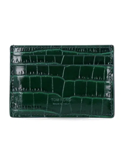 Tom Ford Card Holder In Green
