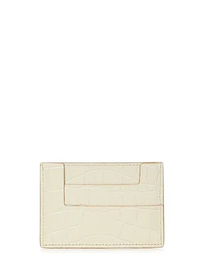 Tom Ford Card Holder With Logo In Beige