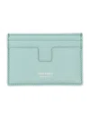 Tom Ford Slim Leather Cardholder Wallet With Compact Design In Nile Blue