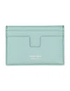 Tom Ford Slim Leather Cardholder Wallet With Compact Design In Nile Blue