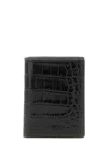 Tom Ford Cardholder Stmpa Crocodile In Black