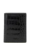 Tom Ford Cardholder Stmpa Crocodile In Black