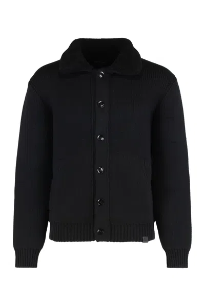Tom Ford Cardigan In Cashmere In Black