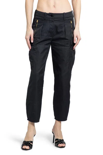 Tom Ford Cotton Twill Cargo Pants In Black