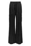 Tom Ford Stretch Silk Satin Flare Leg Cargo Pajama Pants