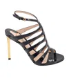 Tom Ford Carine Croc-effect Patent-leather Sandals In Black