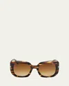 Tom Ford Carla-02 Acetate Square Sunglasses In Brown