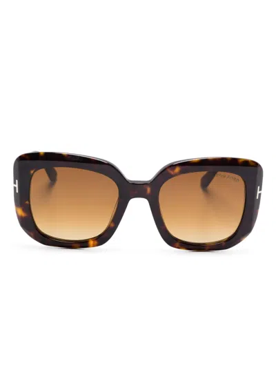 Tom Ford Carla 02 Sunglasses In Brown