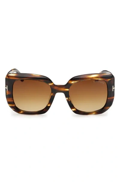 Tom Ford Carla 52mm Square Sunglasses In Multi