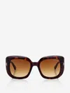 Tom Ford Carla Square Sunglasses In Brown