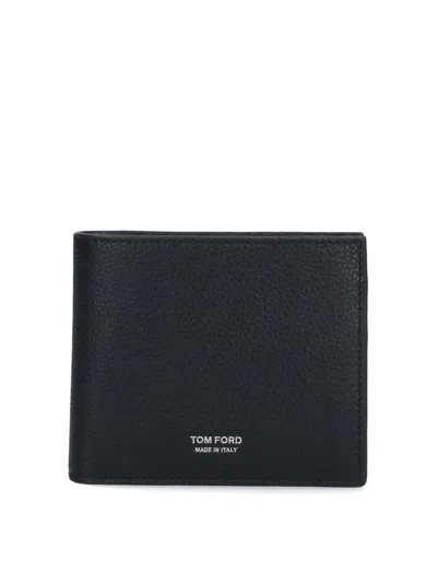 Tom Ford Logo-detail Leather Cardholder In Black