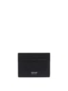 Tom Ford Deer-print Leather Card Holder In Black