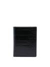 Tom Ford Croco Print Card Holder In Black